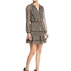Rebecca Minkoff Rosemary  Sheer Floral Mini Tiered Dress
